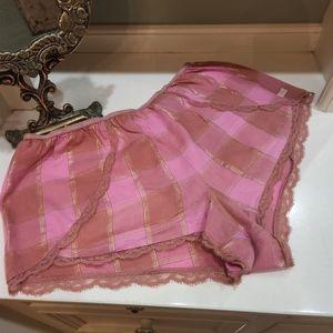 Victoria's Secret Pink/Mauve/Gold Sz M 54% Cotton 44% Viscose 2% Other PJ Shorts